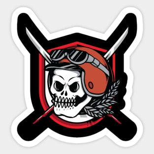 Skull helmet Sticker